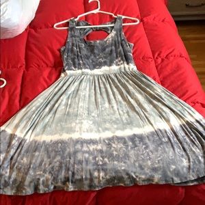 Green Dragon Blue Tye Dye Dress M